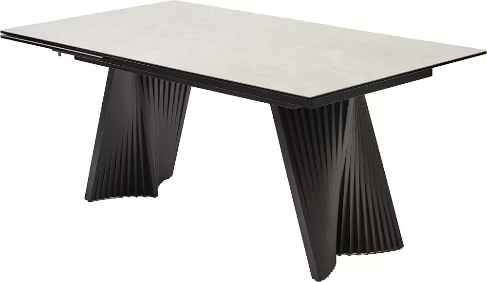 Стол YOAKIM 180 TL-102 Бежевый мрамор испанская керамика Темно-серый каркас DISAUR 123520₽