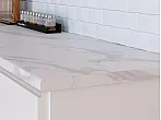 Столешница угловая/1/Гранит белый матовая 900*900*38 (влагостойкая)R9