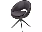 Стул ANABEL 360 град. поворот Черный Maison 99# / OTE COBBLE 457 / серый каркас, ®DISAUR
