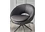 Стул ANABEL 360 град. поворот Черный Maison 99# / OTE COBBLE 457 / серый каркас, ®DISAUR