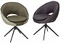 Стул ANABEL 360 град. поворот Черный Maison 99# / OTE COBBLE 457 / серый каркас, ®DISAUR
