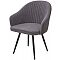 Стул AVIOR, 360 град. поворот. B28 Темно-серый, велюр / черный каркас