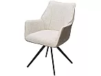 Стул BREVIS 180 град. поворот. XD841-02 Бежевый, букле/ GINO-101 Бежевый, ткань/ Черный, ®DISAUR
