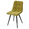 Стул CHILLI-Q оливковый #H25, велюр / чёрный каркас