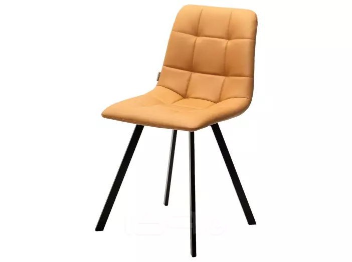 Стул CHILLI-Q SQUARE Oracul 542 Темно-жёлтый, экокожа PU / чёрный каркас