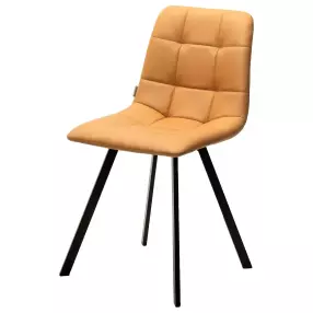 Стул CHILLI-Q SQUARE Oracul 542 Темно-жёлтый, экокожа PU / чёрный каркас