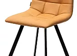 Стул CHILLI-Q SQUARE Oracul 542 Темно-жёлтый, экокожа PU / чёрный каркас