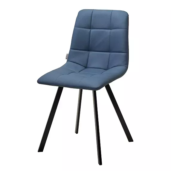 Стул CHILLI-Q SQUARE Oracul 795 Синий, экокожа PU / чёрный каркас