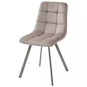 Стул CHILLI SQUARE G062-13 кварцевый, велюр/ латте каркас М-City