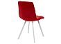 Стул CHILLI SQUARE UF860-16B красный, ткань/ белый каркас