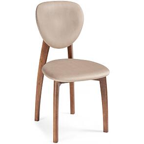 Стул деревянный Вакимо ткань tenerife beige / миланский орех