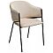Стул ДИЛЛ, цвет H-06 Бежевый, велюр/черный каркас