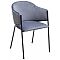 Стул ДИЛЛ, цвет H-14 Серый, велюр/черный каркас