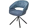 Стул EMBER 360 град. поворот. 7525-56 Синий, велюр/ ENJOY-315 Синий, ткань/ Черный, ®DISAUR