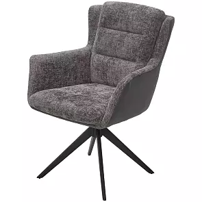Стул GARLAND 360 град. поворот. HAGA-16 Серый, ткань/ GINO-457 Серый, ткань/ Черный, ®DISAUR