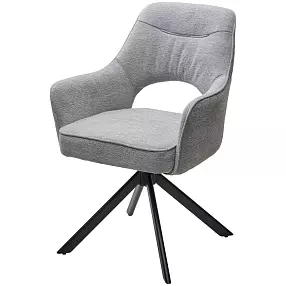 Стул GUARA 180 град. поворот. цвет серо-бежевый RAVEN 06 / черный каркас, ®DISAUR
