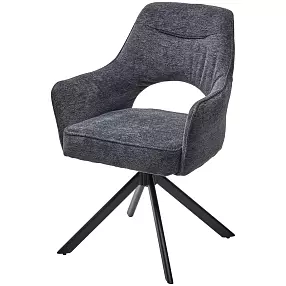 Стул GUARA 180 град. поворот. цвет серый RAVEN 18 / черный каркас, ®DISAUR