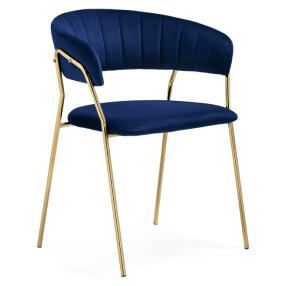 Стул Kamelia 1 dark blue/gold