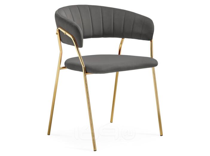 Стул Kamelia 1 dark gray/gold