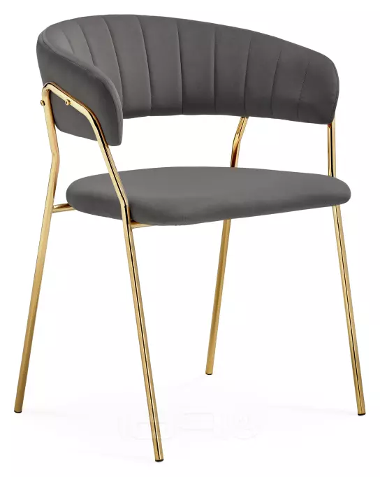 Стул Kamelia 1 dark gray/gold