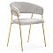 Стул Kamelia 1 light gray fabric/gold