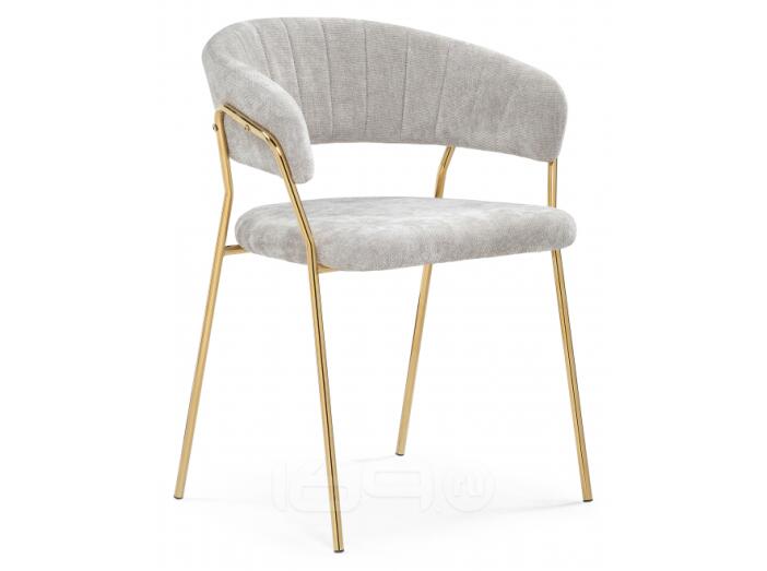 Стул Kamelia 1 light gray fabric/gold