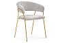 Стул Kamelia 1 light gray fabric/gold