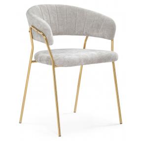 Стул Kamelia 1 light gray fabric/gold