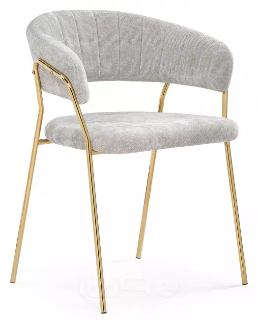Стул Kamelia 1 light gray fabric/gold
