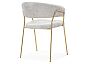 Стул Kamelia 1 light gray fabric/gold