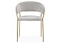 Стул Kamelia 1 light gray fabric/gold
