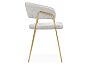 Стул Kamelia 1 light gray fabric/gold