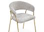 Стул Kamelia 1 light gray fabric/gold