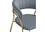 Стул Kamelia 1 light gray fabric/gold