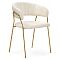 Стул Kamelia 1 white fabric/gold