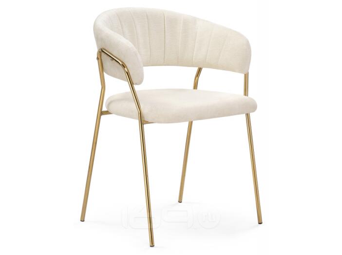 Стул Kamelia 1 white fabric/gold