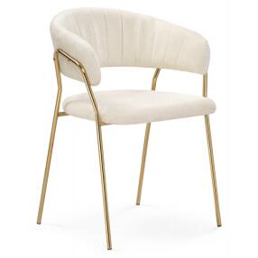 Стул Kamelia 1 white fabric/gold