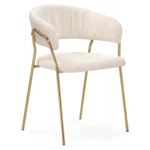 Стул Kamelia 1 white fabric/gold