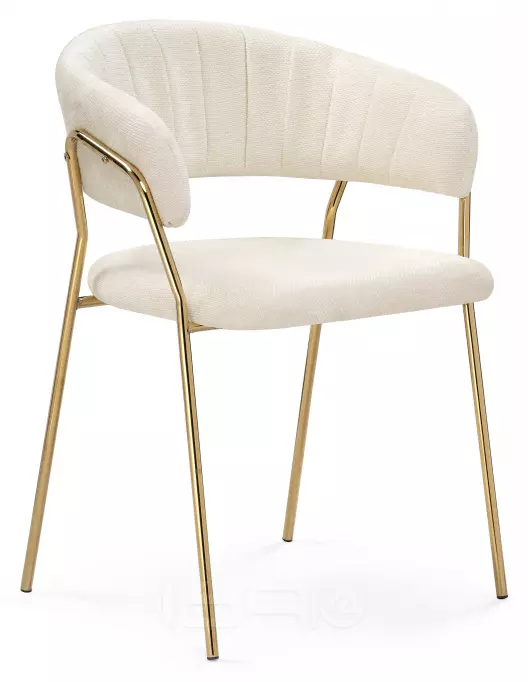 Стул Kamelia 1 white fabric/gold