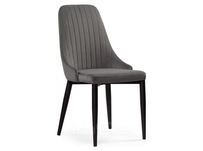 Стул на металлокаркасе Kora dark gray / black