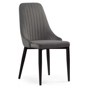 Стул на металлокаркасе Kora dark gray / black