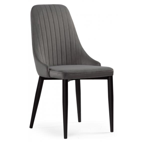 Стул на металлокаркасе Kora dark gray / black