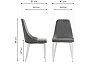 Стул на металлокаркасе Kora dark gray / black