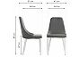 Стул на металлокаркасе Kora black / gray