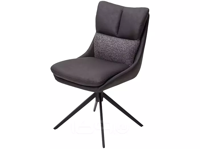 Стул LEROY 360 град. поворот Серый Maison 99# / OTE COBBLE 457 / черный каркас, ®DISAUR