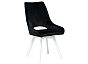 Стул Leset Галвес Повортный механизм Металл Белый/Велюр Черный