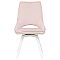 Стул Leset Галвес Повортный механизм Металл Белый/Велюр Пудровый