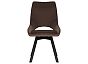 Стул Leset Галвес Повортный механизм Металл Черный/Велюр Шоколадный