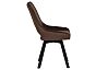 Стул Leset Галвес Повортный механизм Металл Черный/Велюр Шоколадный