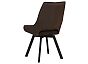 Стул Leset Галвес Повортный механизм Металл Черный/Велюр Шоколадный